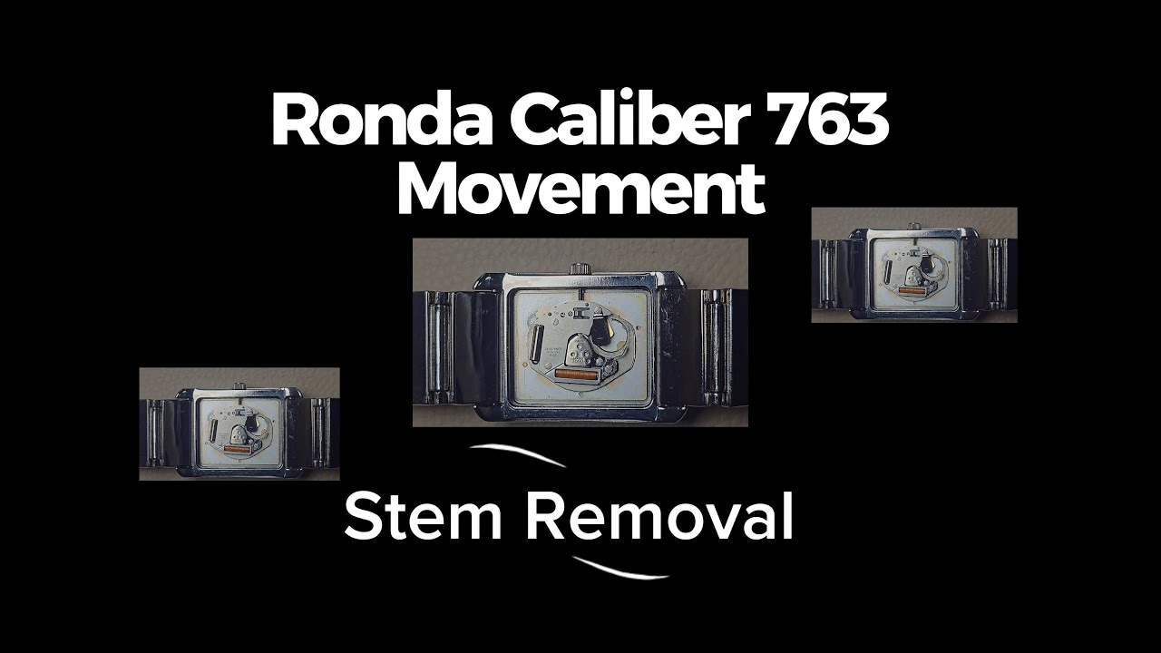 How to Remove Stem from an  Ronda 763 Watch Movement | Step-by-Step Tutorial