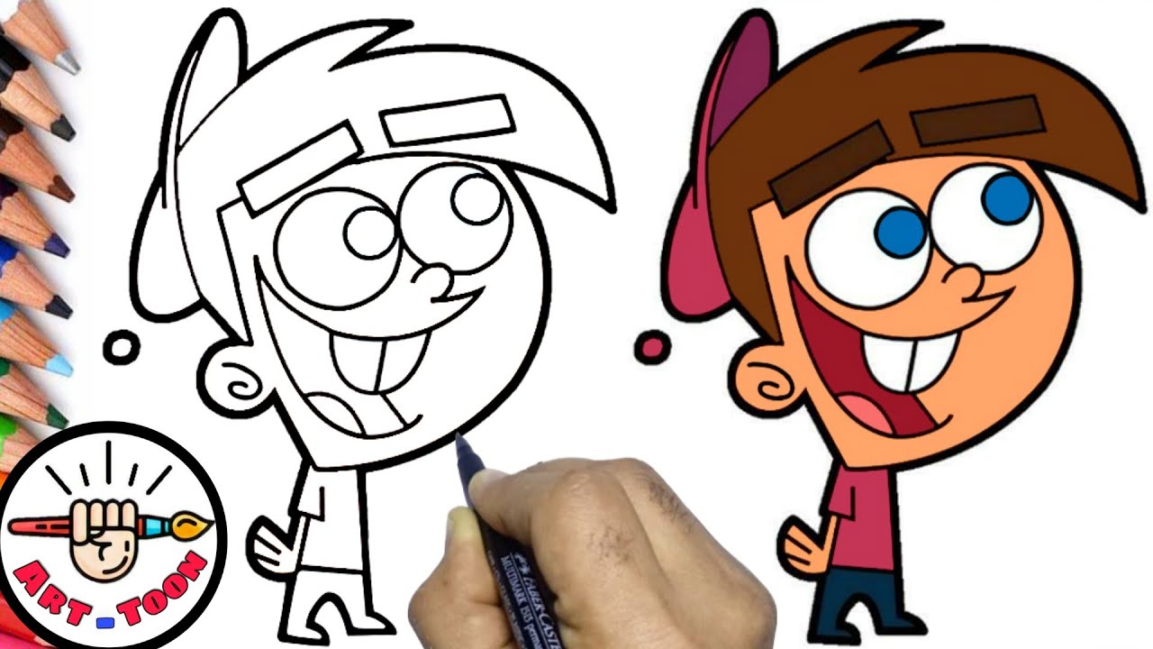 how to draw timmy turner from the fairy oddparents step by step