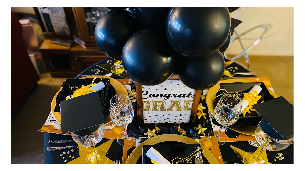 TABLESCAPE TUESDAY 💛DOLLAR TREE 🎓GRADUATION TABLE DECOR