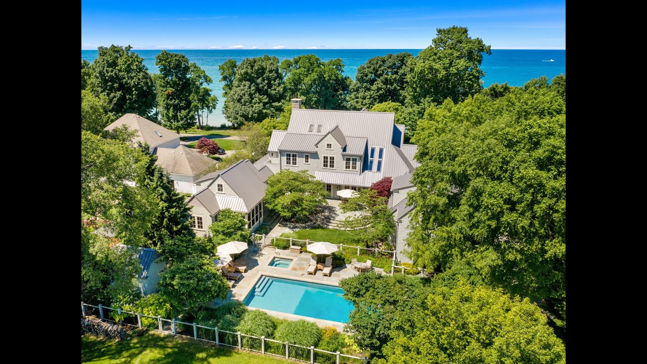 Luxury estate with private Lake Michigan beach and endless sunsets for sale in Saugatuck