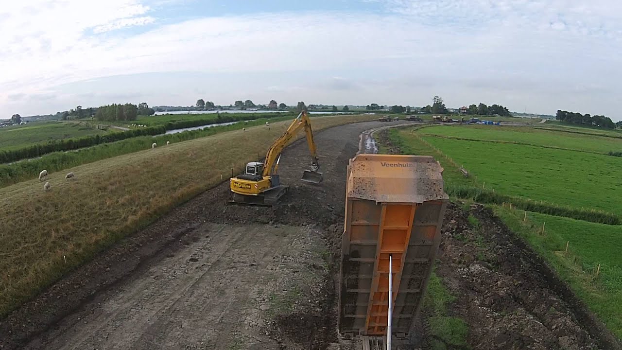 dijkverzwaring aanvullen klei van oostrum westbroek