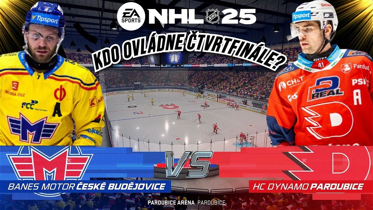 |NHL25| HC Dynamo Pardubice/Motor České Budějovice! 🏒 Kdo vybojuje SEMIFINÁLE?