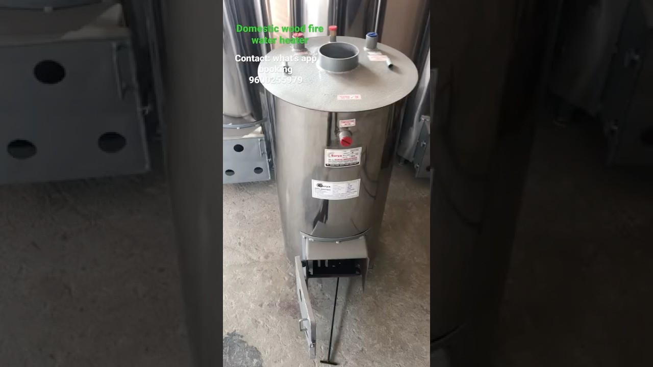 Domestic wood fire hot water boiler