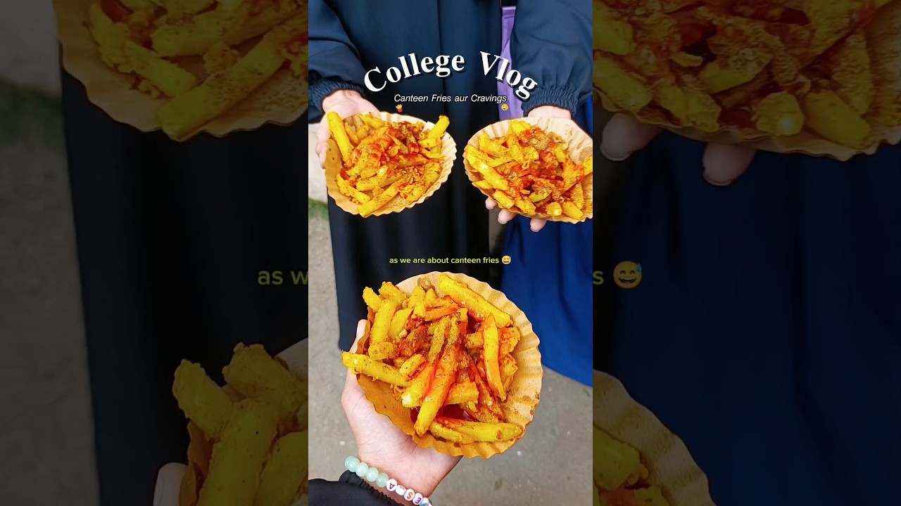 College Vlog 🎒 | Day 16 &ndash; Canteen Fries aur Cravings 🤤 #adayinmylife #minivlog #shorts #short