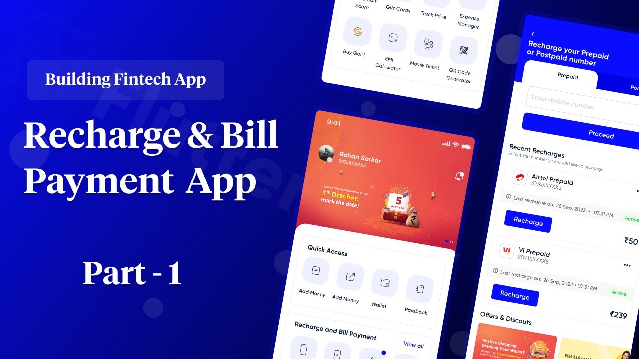 Recharge & Bill Payment App - Flutter Flow | Part 1