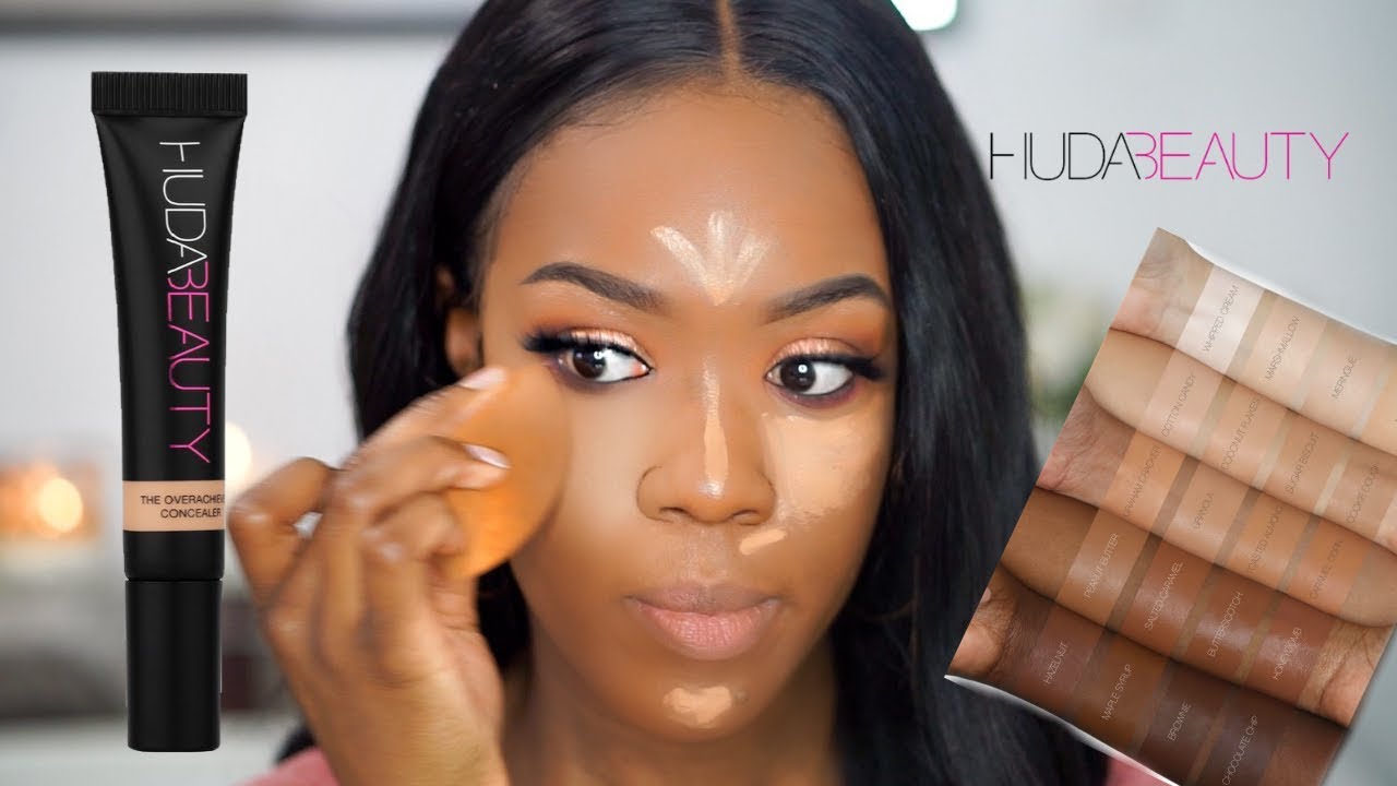 WOWWW! FULL COVERAGE AF?! HUDA BEAUTY OVERACHIEVER CONCEALER | DARKSKIN