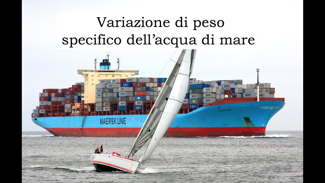 Pillole di stabilità navale - Variazione di peso specifico dell'acqua di mare