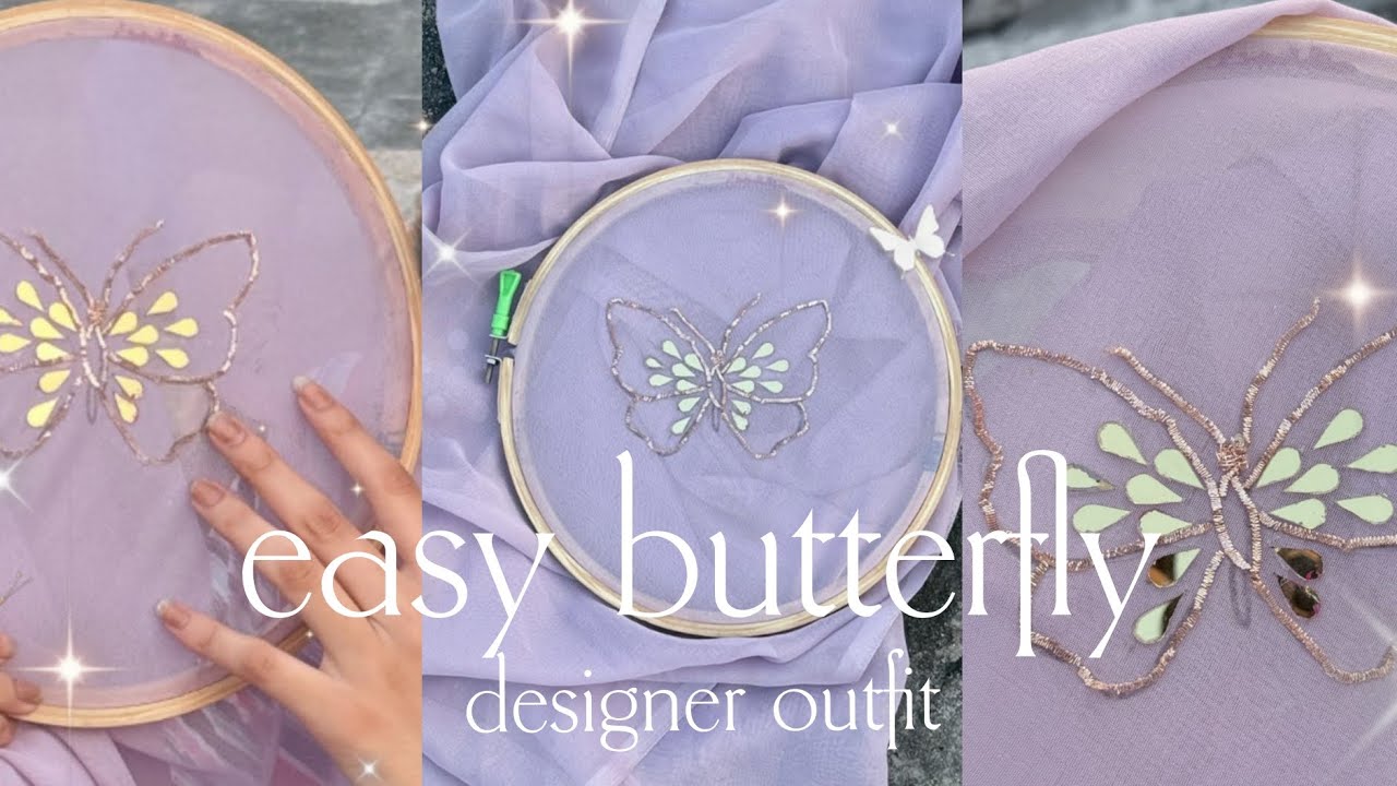 Easy designer butterfly ✨#viral #trending #youtube #outfit #design 