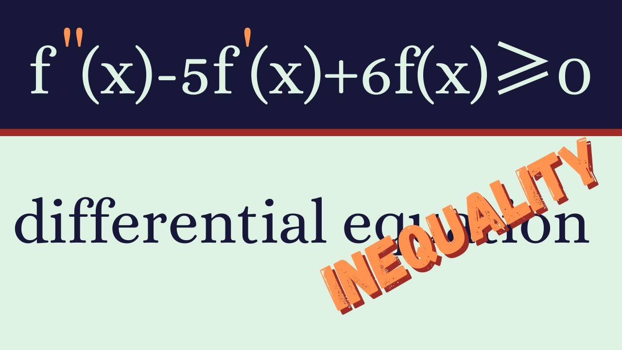 Not quite a differential equation...