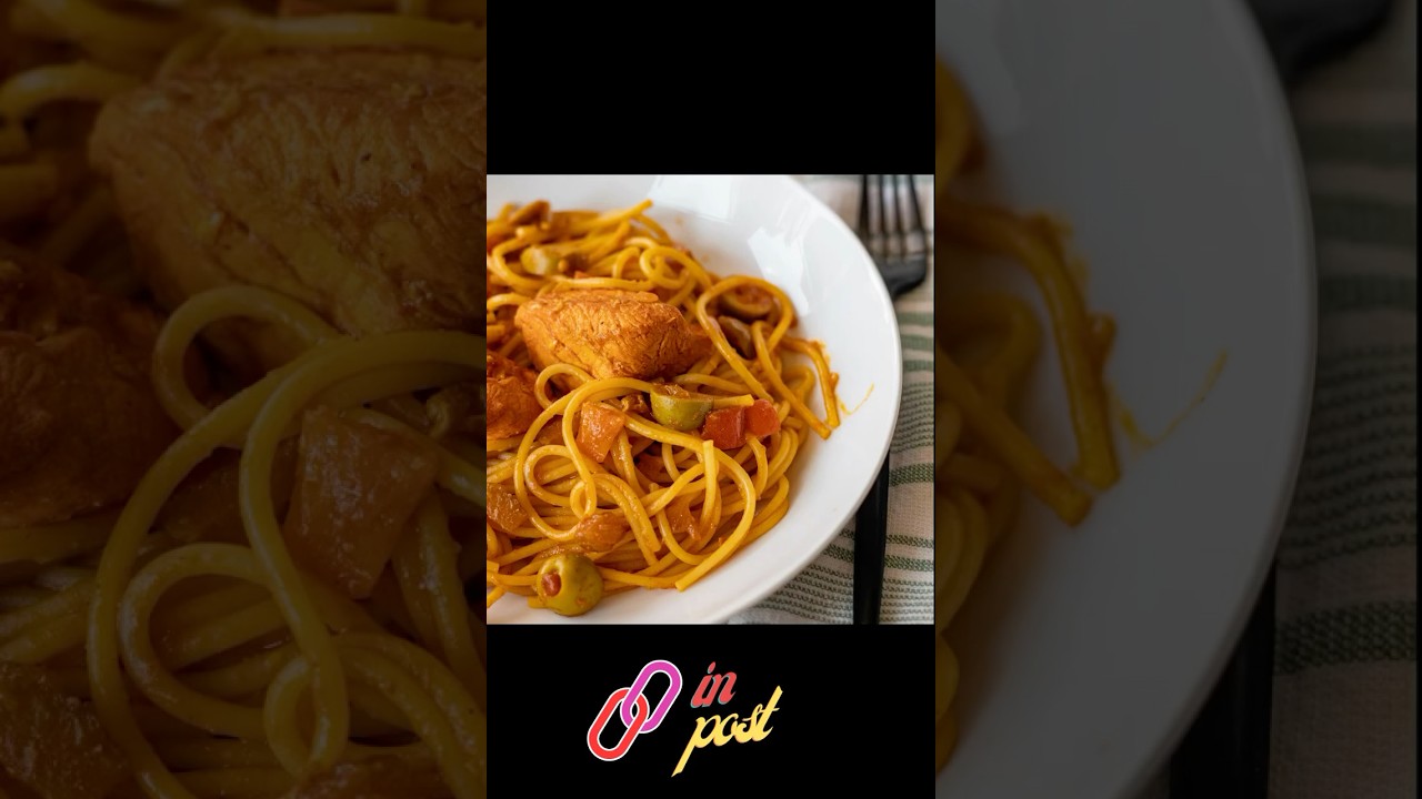 Classic Panamanian Stewed Chicken (Pollo Guisado) with Spaghetti 🍝