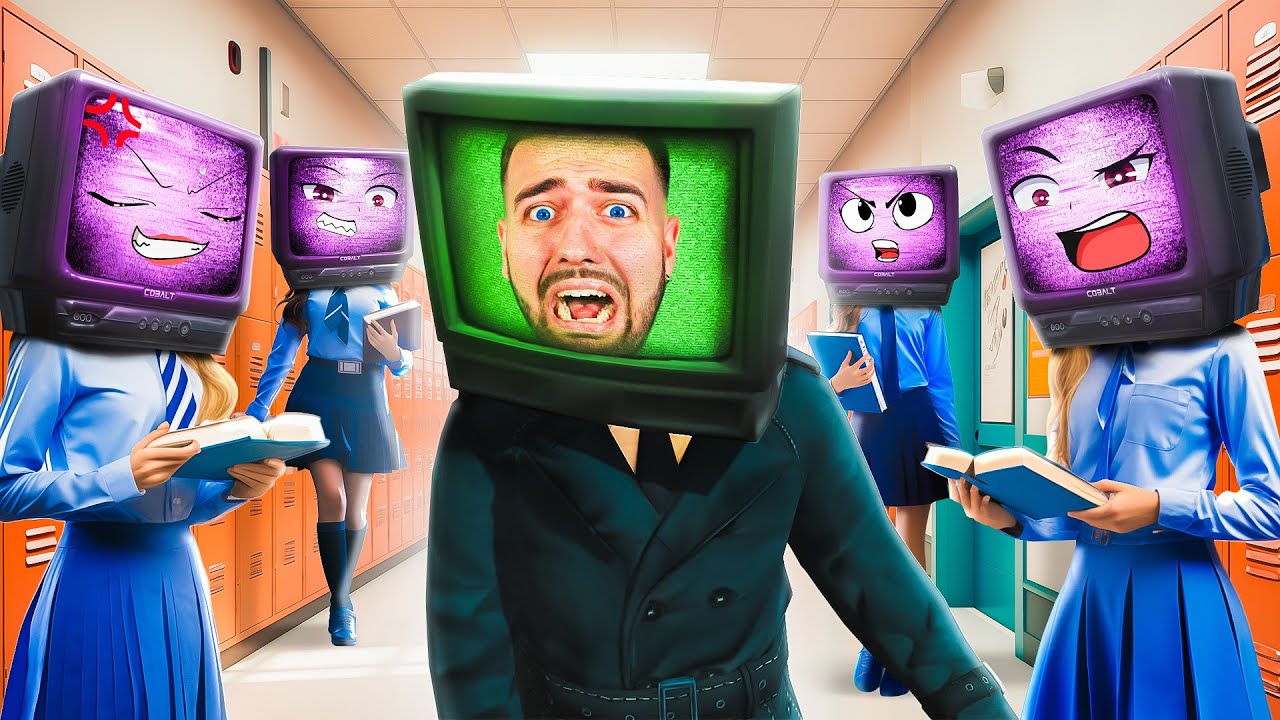 SURVIVRE 100 JOURS en TV MAN Dans une ÉCOLE RÉSERVÉE aux FILLES !