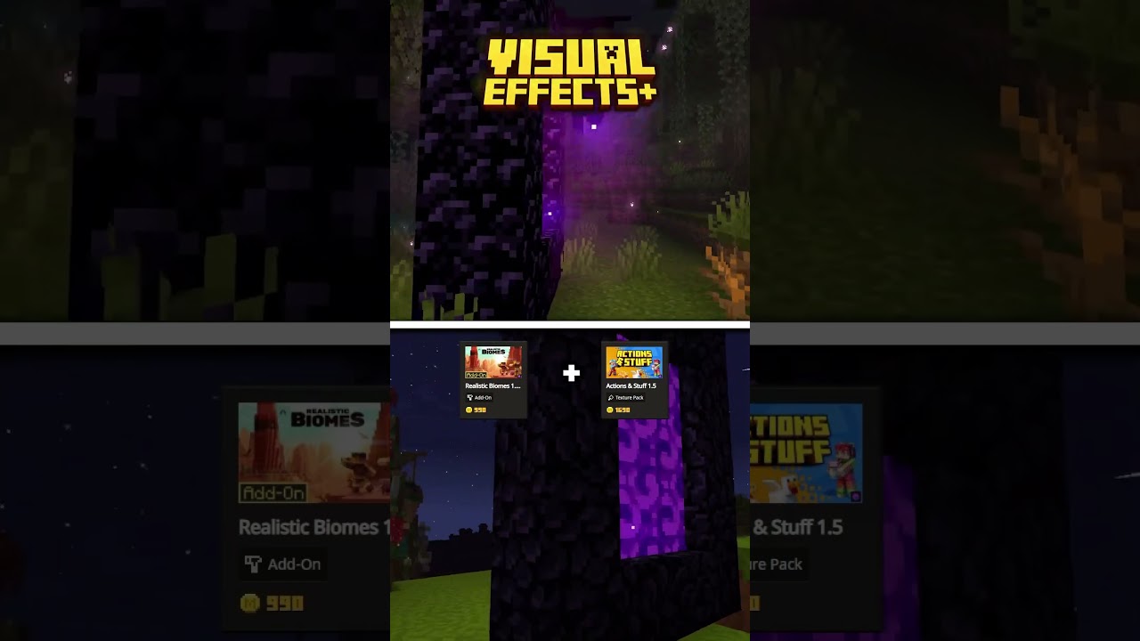 Minecraft Realistic Biomes vs. Visual Effects+ 💀
