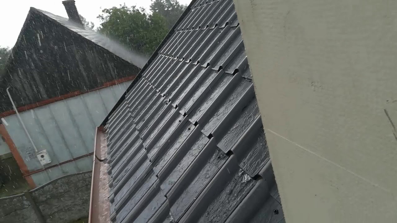 Gwałtowna burza z gradem i z mocną ulewą #2