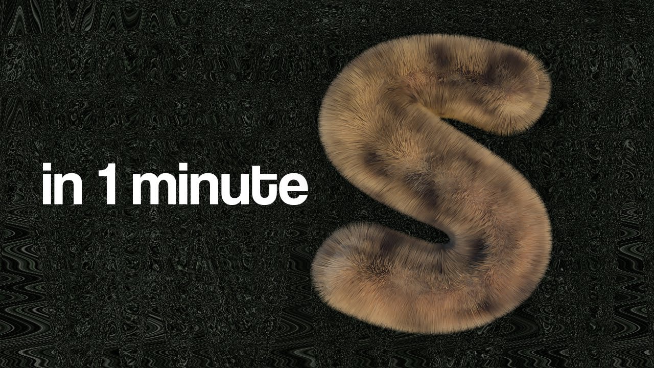 FURRY TEXT in 1 minute (blender 3d tutorial)