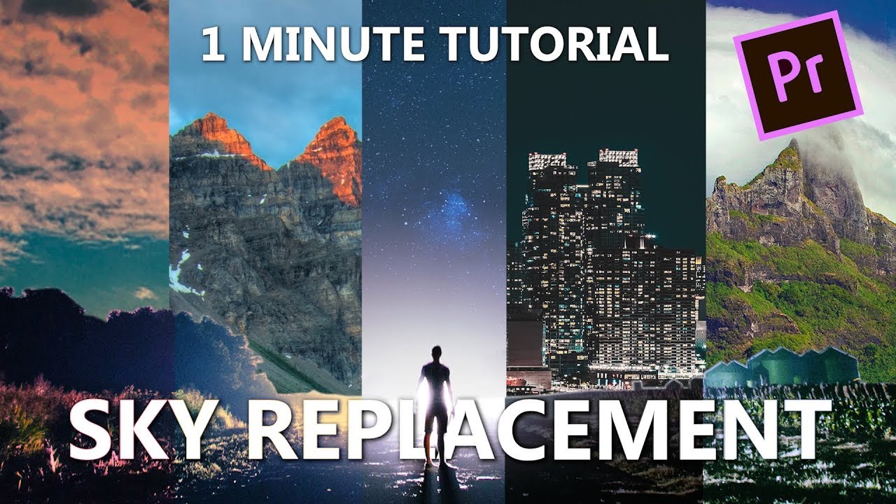 SKY REPLACEMENT Premiere Pro 1 Minute Tutorial (Easiest Effect to do!)
