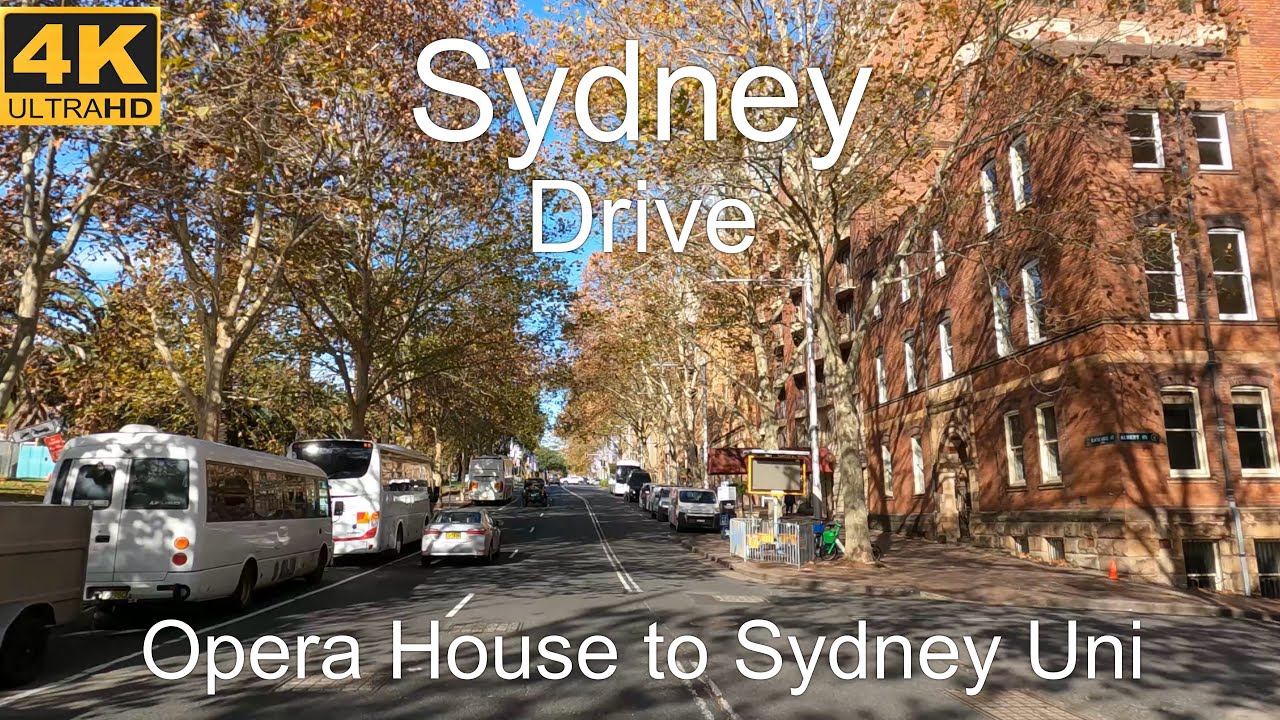 Driving Opera House to Sydney University | Sydney Australia | 4K UHD 