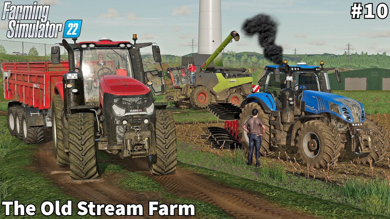 Placing Bulls & Ram, Corn Harvesting, Ploughing│The Old Stream│FS 22│Timelapse#10
