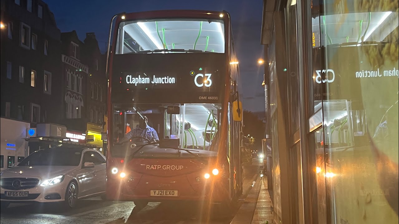 short journey on the C3 to clapham junction | optare metrodecker | YJ21 EXO | OME46031