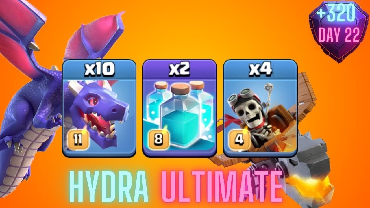 +320 | Hydra Ultimate Attack TH16 | Day 22 | Legend League 10/2024