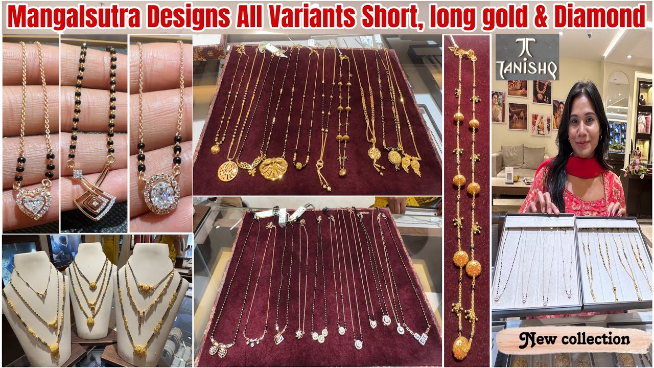 2Gm😳Tanishq &ldquo;HUGE&rdquo; 22KT Gold, Diamond Mangalsutra Short & Long| Lightweight Gold Mangalsutra Designs