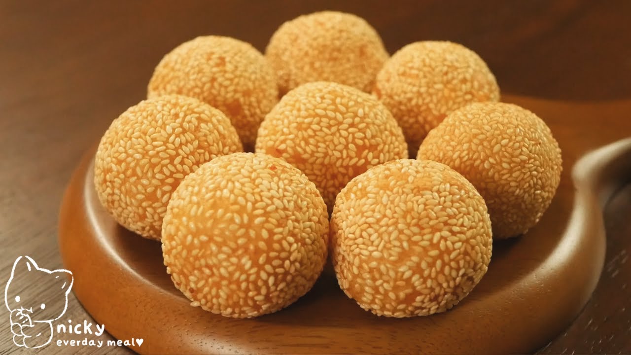 Cheesy Sweet Potato Sesame Balls : Delicious & Easy Recipe