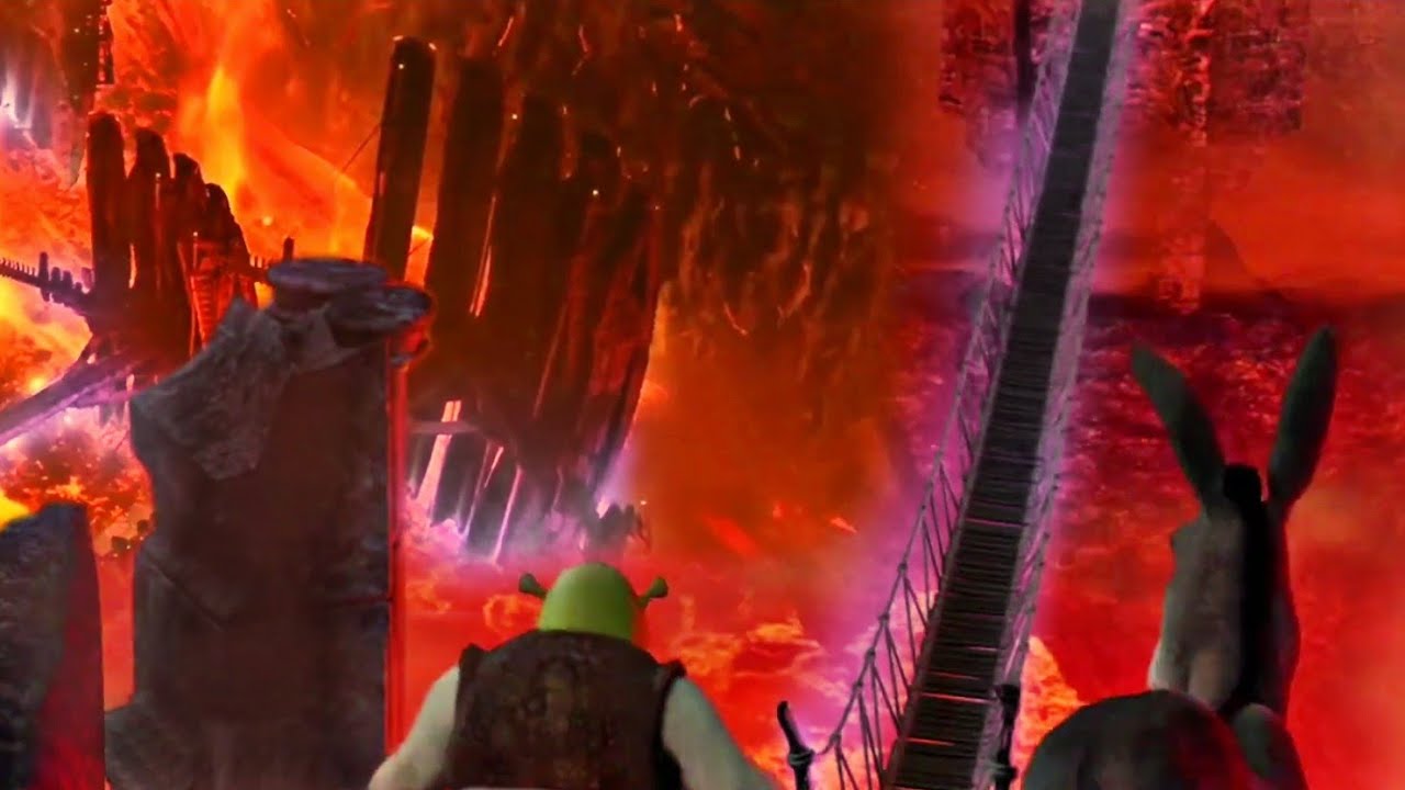 Shrek Bridge Scene but it's on Mustafar from Star Wars | Version 2