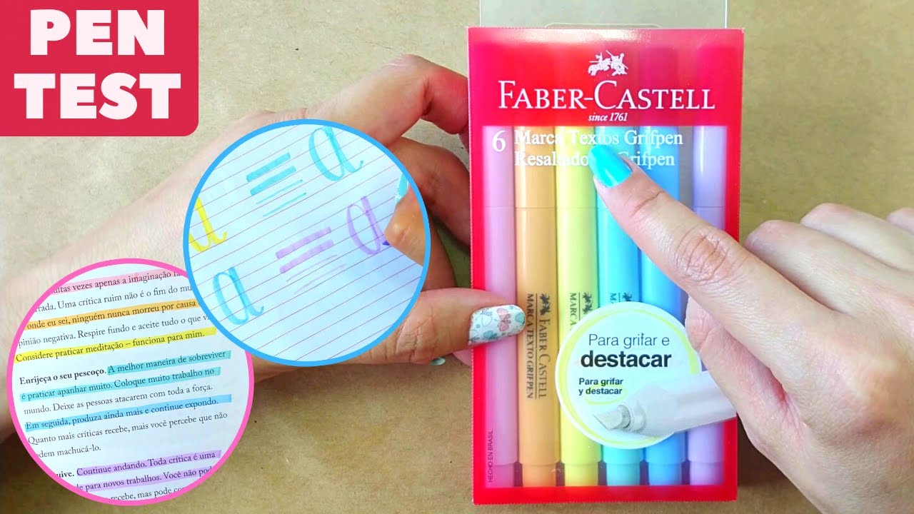 Marca Texto Grifpen Pastel Faber-Castell [PEN TEST]
