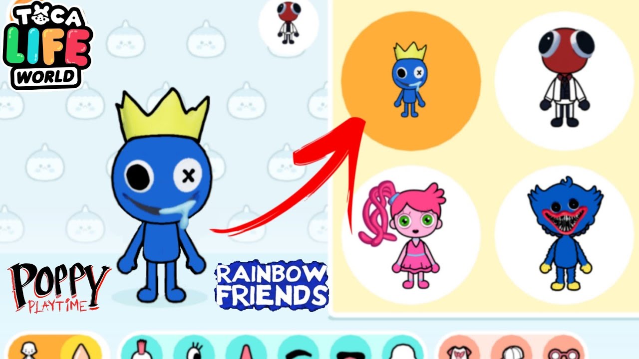 Rainbow Friends + Poppy playtime Em Toca life world | Toca Boca | Toca Potter