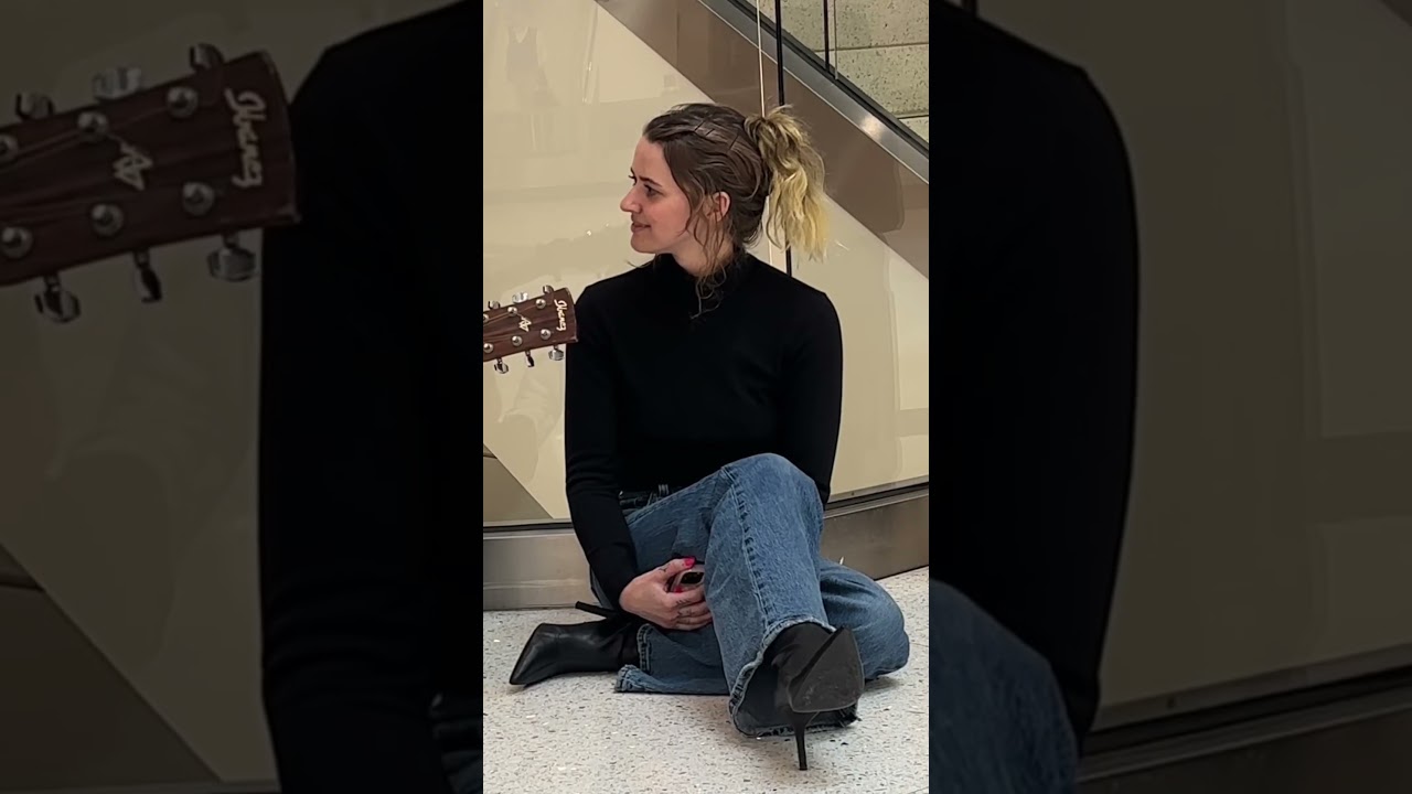 Lil airport serenade😤 #music #talent #funny