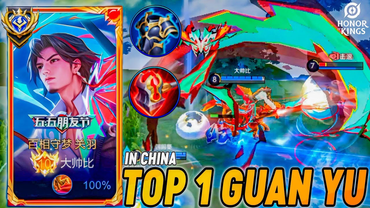 TOP 1 GUAN YU IN CHINA HOK - Maximize Skills With Crazy Item Combinations! Grandmaster Ranked