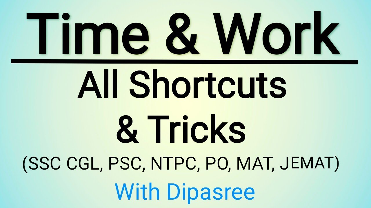 Time & Work Tutorial with Shortcuts, Tips & Tricks in Bengali||বাংলা ভিডিও