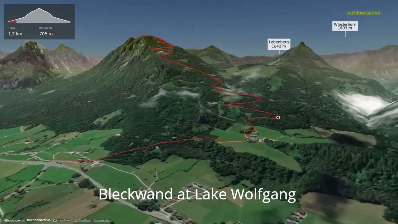 Bleckwand at Lake Wolfgang ∆ hiking trails ∆ 3d-trail.com/austria/