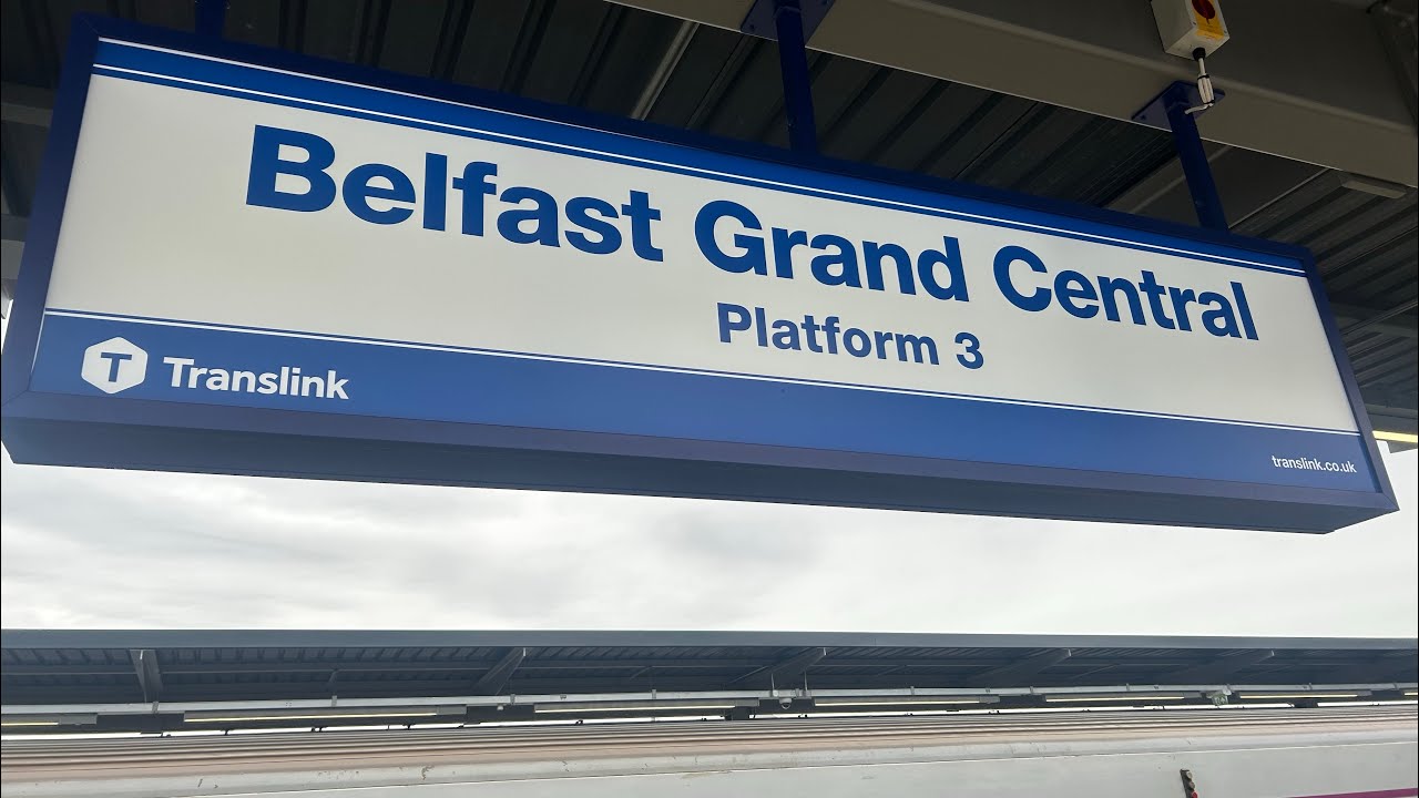 Belfast Grand Central Station - First Day of Rail Operations
