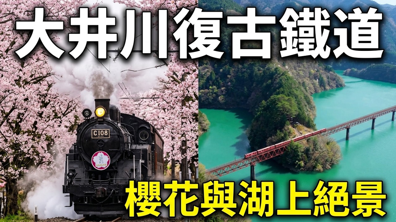 可以體驗復古火車！賞花！美食！觀賞絕美景色的舒適之旅！#大井川鐵道#大井川鉄道#SL#奥大井湖上駅