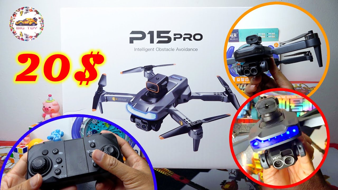 Unboxing New drone model P15 Pro #drone #dronevideo #fly #toys