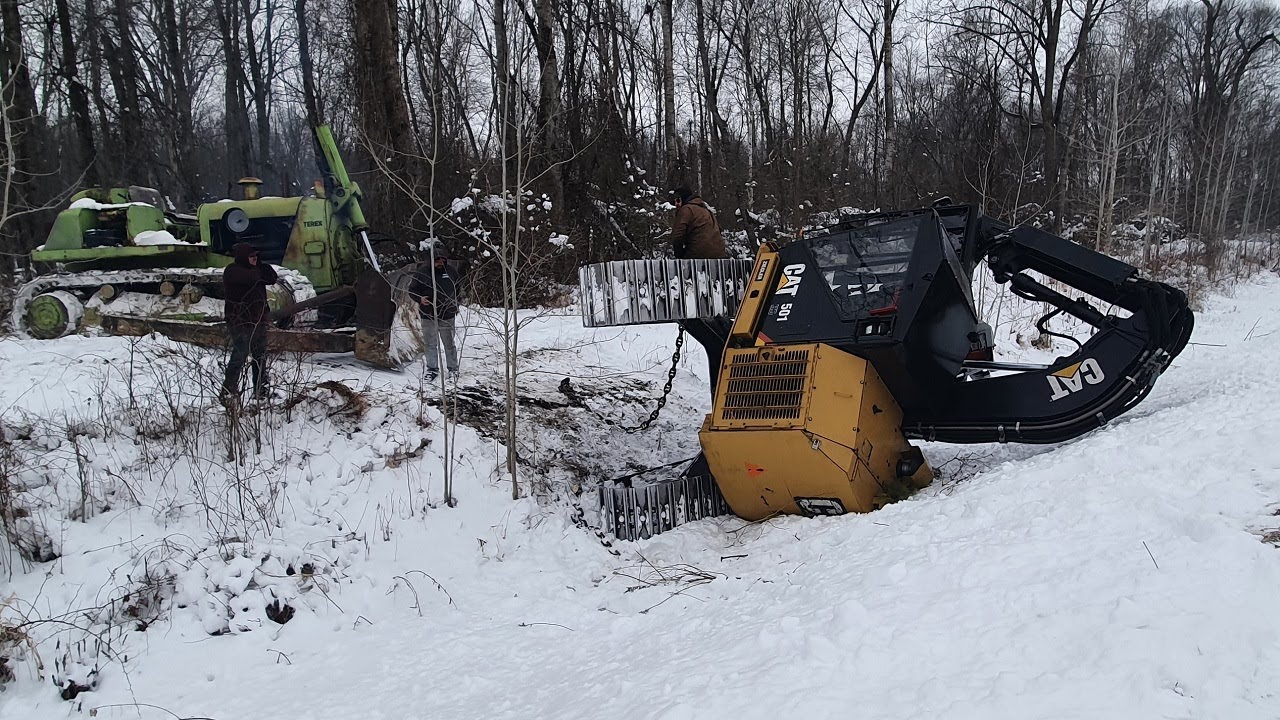 Terex Bulldozer Rescues Rolled Logging Excavator!