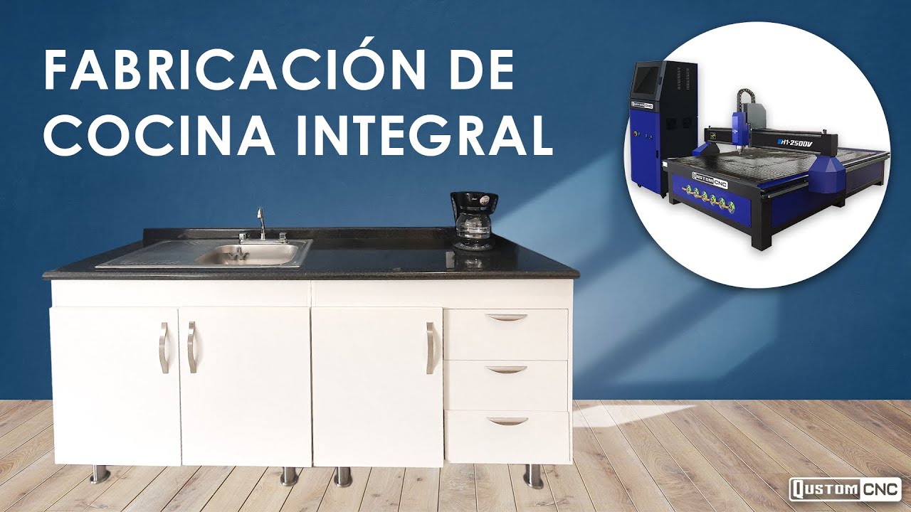 TUTORIAL | COMO FABRICAR UNA COCINA INTEGRAL DE MDF Y MELAMINA BLANCA CON ROUTER QUSTOM CNC