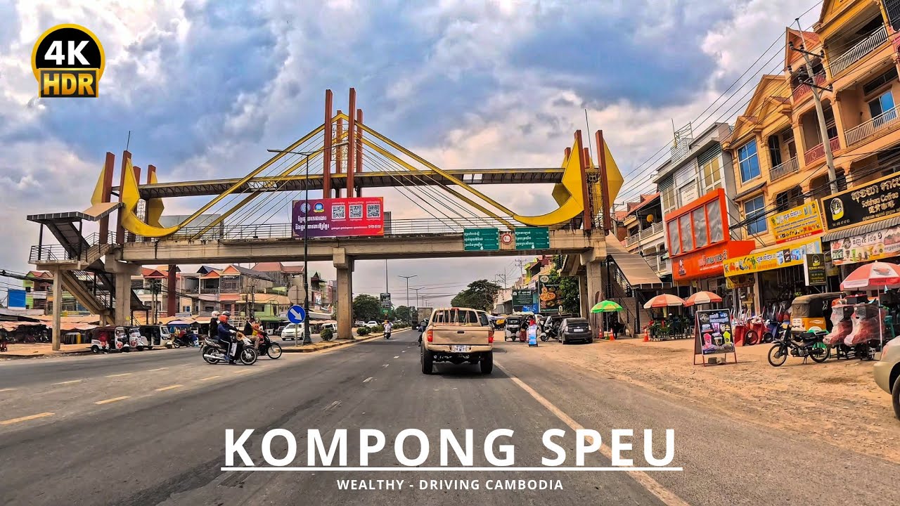Phnom Penh – Kampong Speu 4K | National Road No.4(NR4) | Cambodia Road Trip | Chbar Mon City 2026 4K