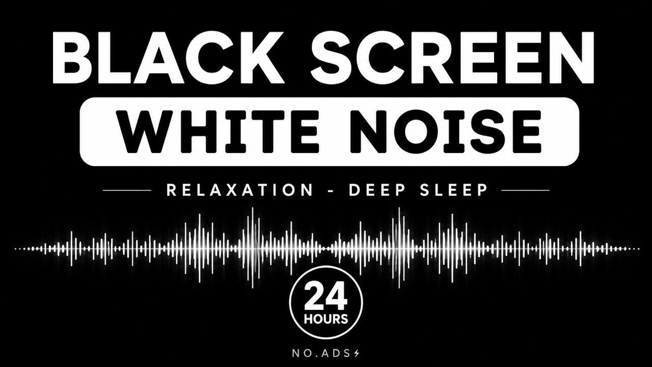 White Noise for Sleeping | Black Screen | 24 Hours No Ads | Deep Sleep Sound