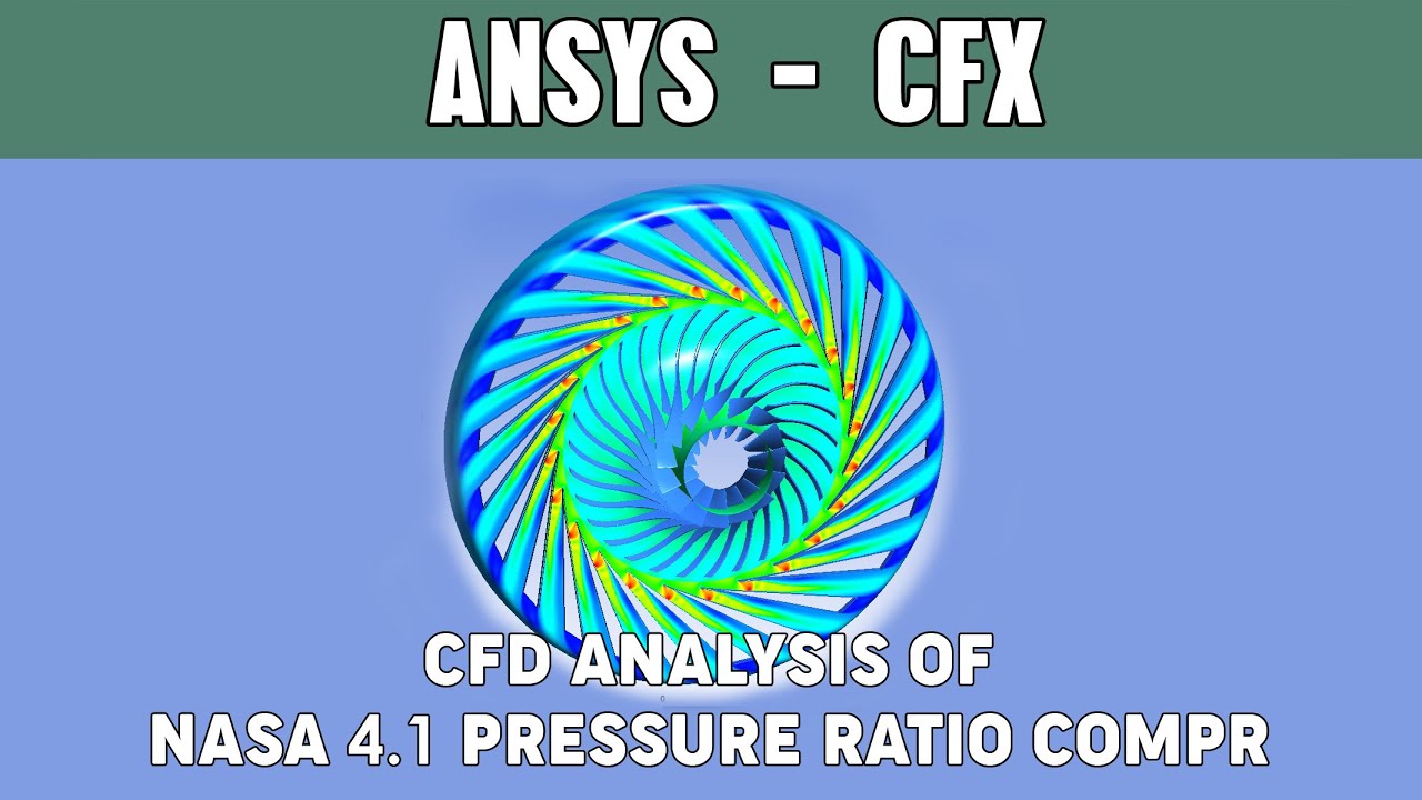 CFD analysis of NASA CC3 impeller with vaned diffuser (4.1 Pr ratio) | CFD Validation | Ansys CFX