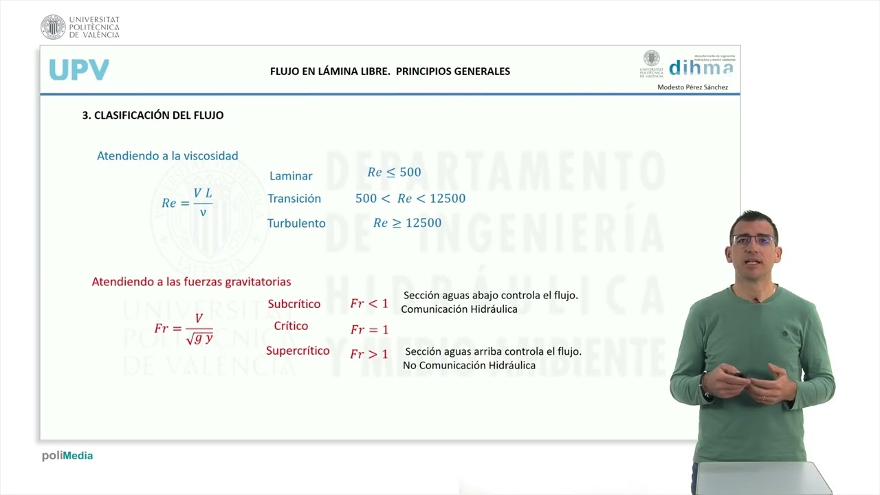 Flujo en lámina libre. Principios generales | 66/81 | UPV