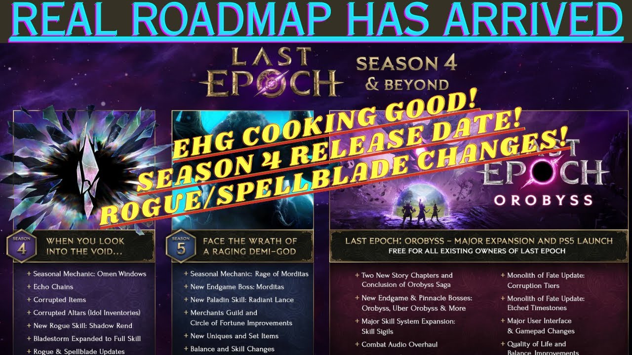 Будущее Last Epoch! Новая дорожная карта, дата выхода 4-го сезона, изменения для Разбойников/Закл...