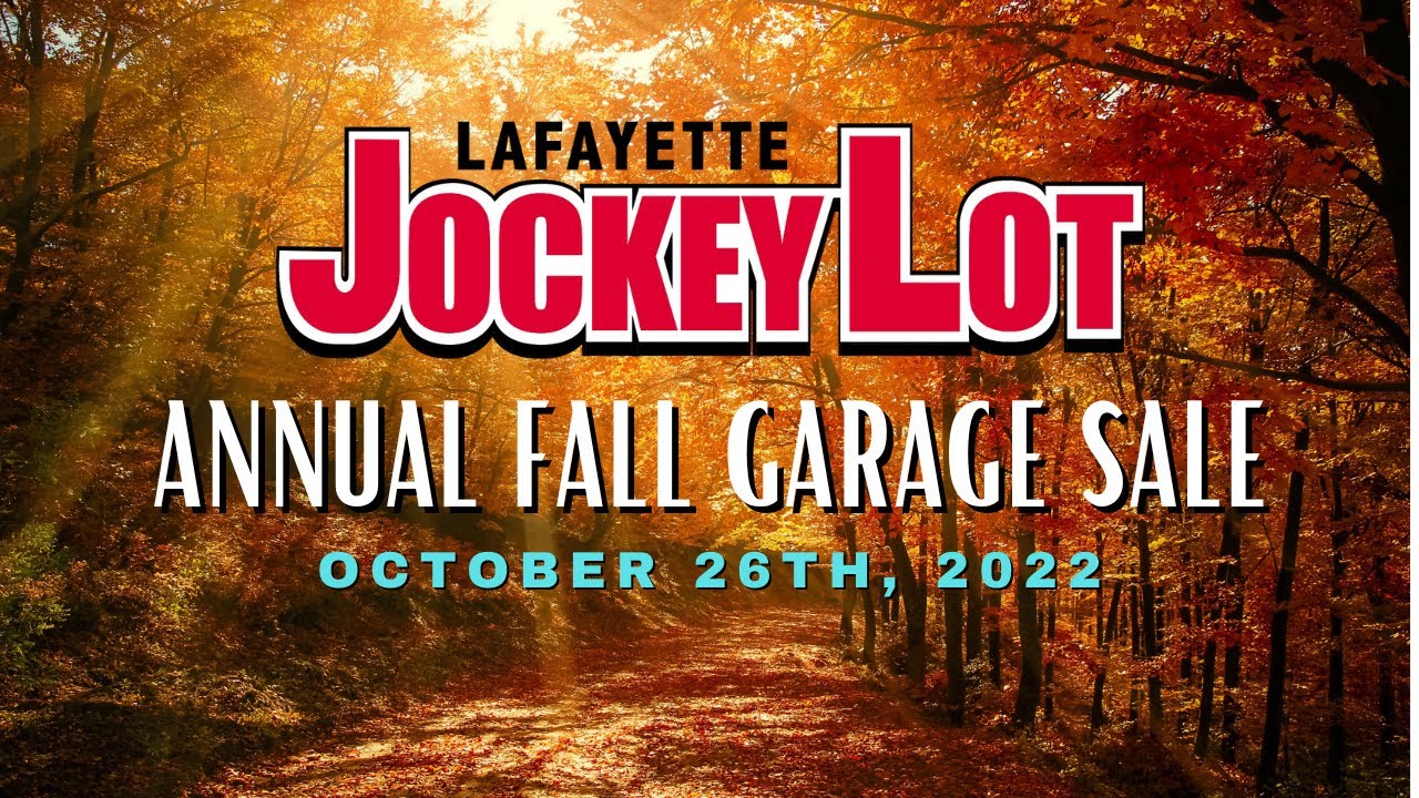 ⚜️ Lafayette Jockey Lot News | Annual Fall Garage Sale | 10-26-24