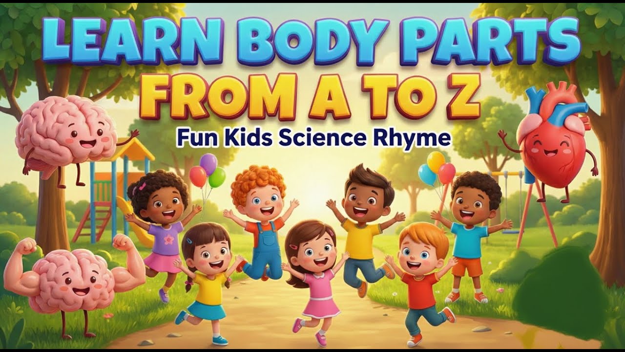 Human Body A–Z for Kids | Educational Rhyme + Animated Science Song