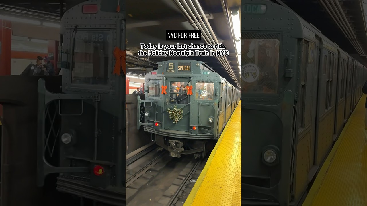 Ride the Holiday Nostalgia Train 1930s Subway in NYC 🚂 #nyc #vintage #manhattan #subway
