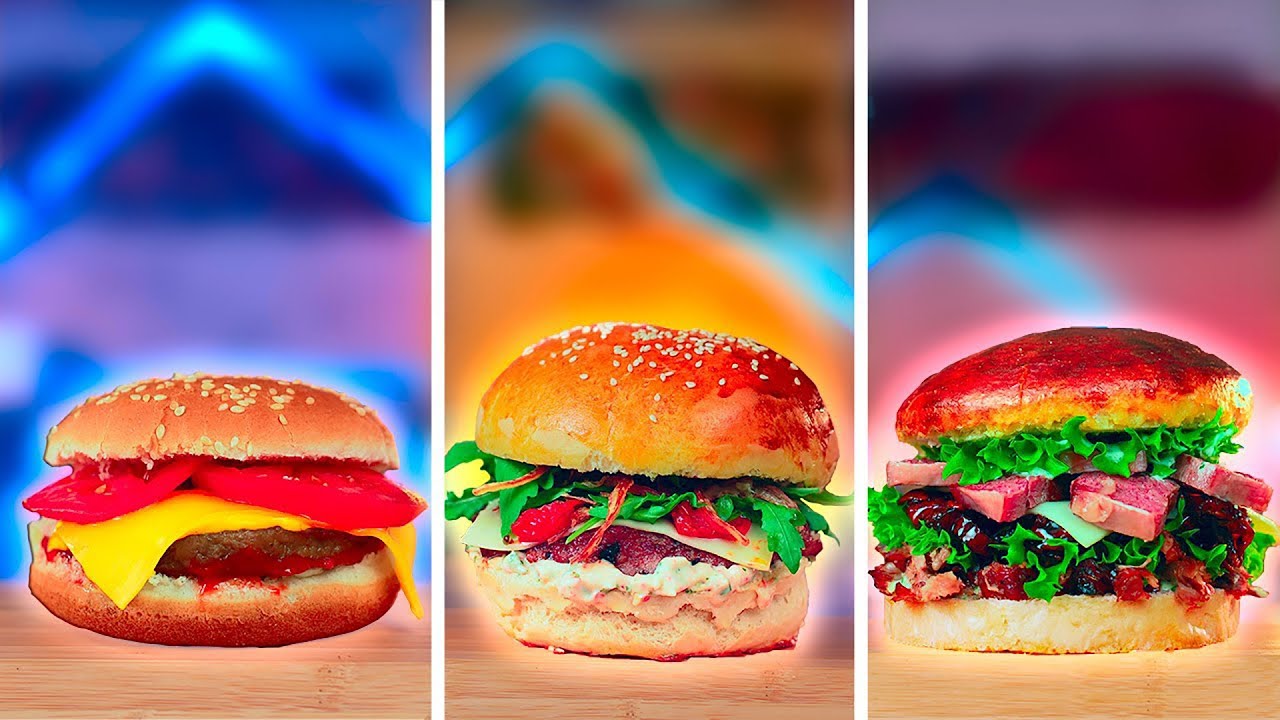 1 Minute vs 1 Hour vs 1 Day Burger by VANZAI COOKING