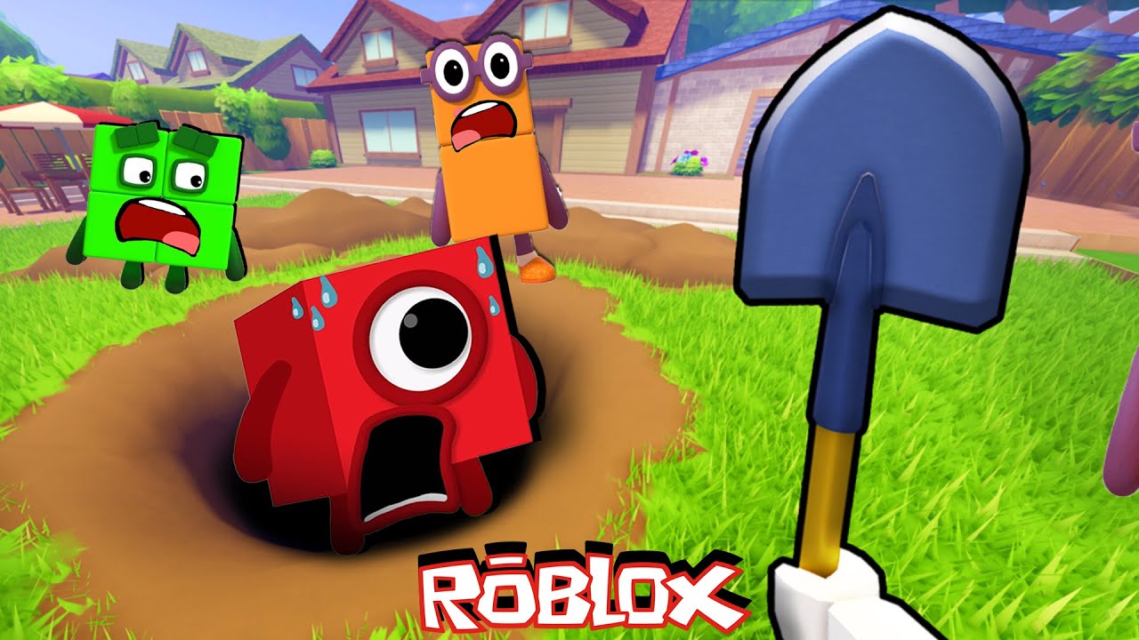 Numberblocks Play Dig the Backyard in Roblox!