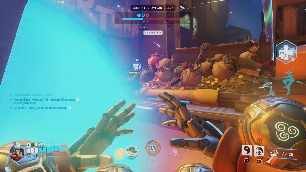 Overwatch 2 - ChesireMoon and me (Eyeball) against YassQueen and PrinceReem