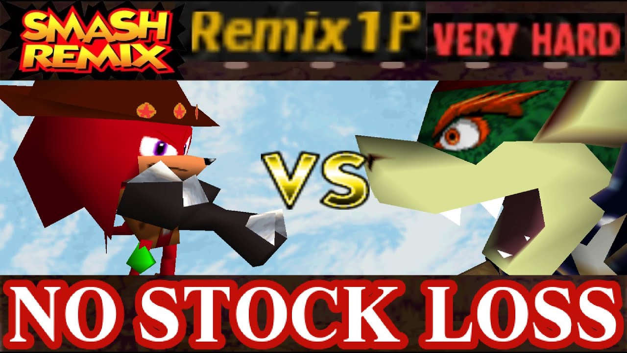 Smash Remix - Classic Mode Remix 1P Gameplay with Knuckles (VERY HARD) No Stock Loss