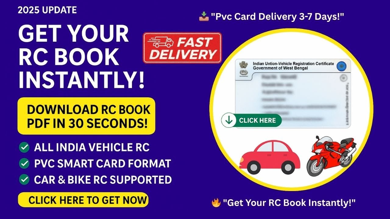 RC Book PDF Download | Order PVC Smart Card for Car & Bike &ndash; All India RC Online